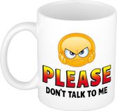 Bellatio Decorations Please don't talk to me mok wit met Smile / Emoticon - kantoorhumor beker - cadeau collega