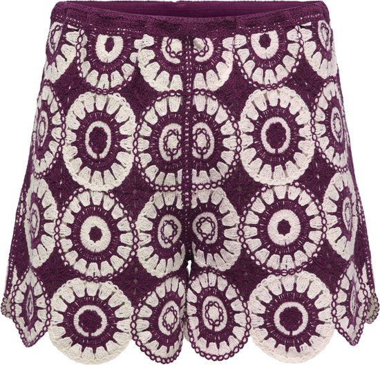 ONLY Dames Korte Broek - Grape Wine - Maat XS