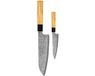 Shinrai Knives Japan Shinrai Knives Takumi Kaza 2-delige Damascus Messenset - Santoku + Schilmes