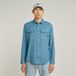 G-Star Marine Slim Shirt L/S Heren Katoen Blauw