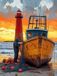 Elzusha - Peinture diamant 5D Bot avec thème phare
