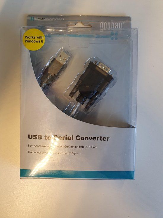 Goobay USB-to-Serial Adapter, transparent 1.5 m