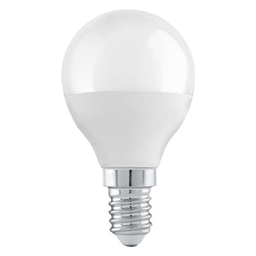 EGLO E14 LED-lamp dimbaar in standen, gloeilamp in druppelvorm voor dimmen met lichtschakelaar, 4,9 watt (komt overeen met 40 watt), 470 lumen, lamp warm wit, 3000 k, gloeilamp P45, Ø 4,5 cm