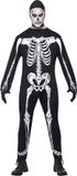 Smiffys Skelet kostuum - voor volwassenen - Halloween verkleedkleding - skelettenpak 52/54