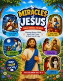 Miracles of Jesus: Bible Stories for Kids: 5 Amazing Stories of Faith, Hope & God’s Power to Read, Color & Enjoy | Christian Coloring Book for Children Ages 4–8