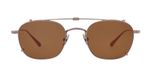 Garrett Leight Cascade Clip Lunettes de vue unisexe marron carrées marron 48mm