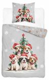 Hunde Bettwäsche, Baumwollbettwäsche pour enfants, Noël 140x200 6120a Hunde