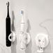 Famanu Support mural pour brosses à dents électriques - Set de 3, Noir, Plastique
