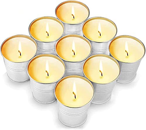 Smella Geurkaars - Vegan Citronella-Geurkaarsen, Gemaakt Van 100 % Natuurlijke Sojawas, Geschikt Voor Binnen En Buiten - Ongeveer 8 Uur Brandtijd - 8 x 55 Gram