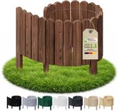 Floranica Borderrand plantenborder 40 x 100 cm bruin graskant houten tuinafsluiting houten hekwerk flexibele rollborder