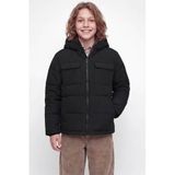 JACK & JONES JUNIOR gewatteerde winterjas - zwart
