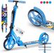 AREBOS Trottinette urbaine trottinette enfant trottinette adulte bleu
