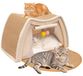 Tente pour chat poteau griffoir - Maison pour chat 3-en-1 bois massif - Sisal - 50 x 40 x 35 cm - Nichoir pour chat avec balle de jeu