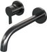Brauer Gunmetal Edition Inbouw Wastafelmengkraan met Gebogen Uitloop en Rozetten Model E2 Gunmetal Geborsteld PVD