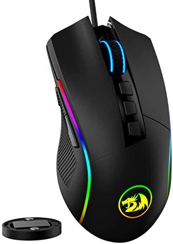 REDRAGON Gaming-muis Lonewolf 2, 32000 DPI, RGB-verlichting, zwart