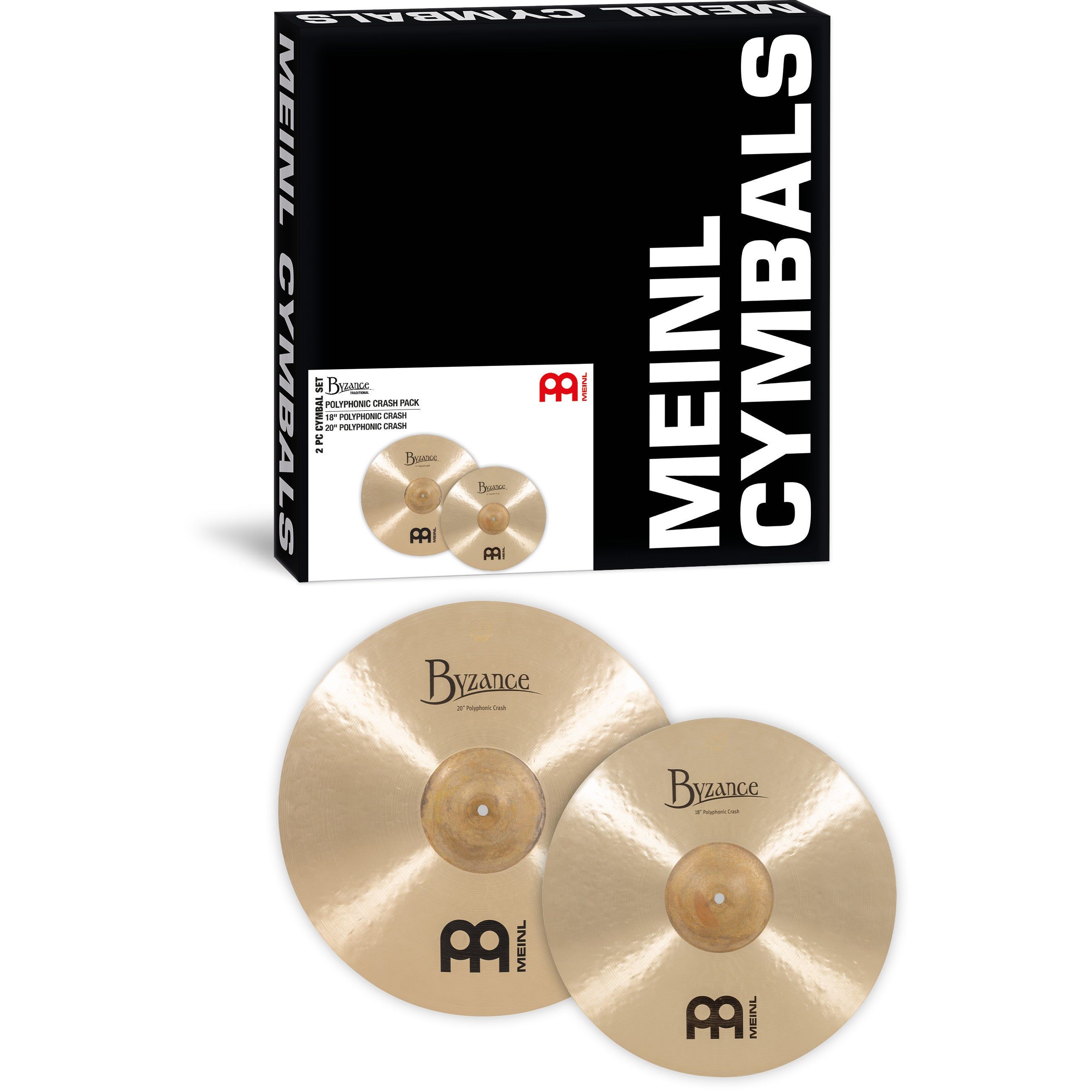 Meinl Byzance Traditional Polyphonic Crash Pack - Bekkenset 18-20"