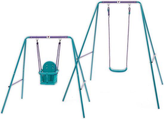 Plum 2 in 1 Schommelset Metaal - Turquoise