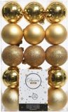 Decoris Kerstballen Mix (6cm) Box 30 Stuks Licht Goud | Kunststof