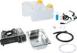 Barwig 12V Mini-keuken pour camping, caravane ou camping-car, kit, évier inclus, dimensions 325x265x100 mm, plus cuisinière à gaz