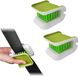NCD E-Commerce Handel GmbH 2-pack brosse de nettoyage pour ceintures de voiture, outil de nettoyage double face en forme de U vert