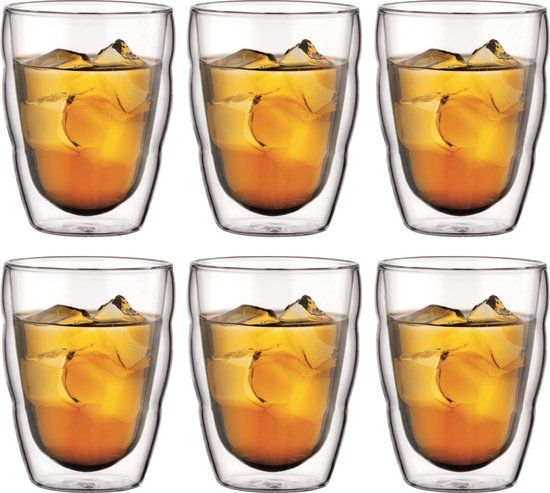 Bodum Pilatus Dubbelwandige Glazen - 0.25l - Set van 6