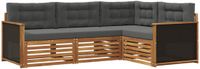 vidaXL - Buiten - bank - set - 4 - st - Natuurlijk - en - Antraciet - Polyester