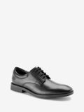 Next Jongens Leren Effen Schoolschoenen met Veters Zwart