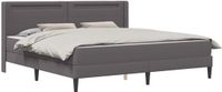 vidaXL Bedframe met matras Grijs Kunstleer 200 x 200 cm