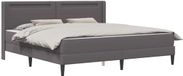 vidaXL Bedframe met matras Grijs Kunstleer 200 x 200 cm
