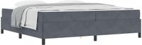 vidaXL Bedframe Donkergrijs 200 x 200 cm Stof