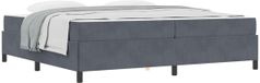 vidaXL Bedframe Donkergrijs 200 x 200 cm Stof