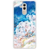 Huawei Bedrukt siliconen hoesje compatibel met Mate 20 Lite Marbre océan