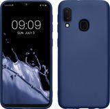 kwmobile telefoonhoesje geschikt voor Samsung Galaxy A20e - Back cover - Metallic Blauw