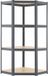Juskys Stellingkast Corner Easy - 160 x 75 x 75cm - Metaal/MDF - Grijs - 4 Legplanken - 80 kg per plank