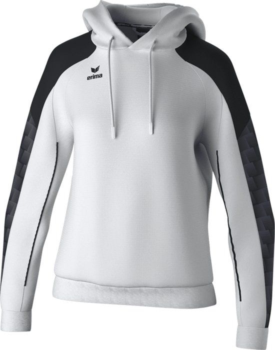 Erima Evo Star Sweatshirt Met Capuchon Dames - Wit / Zwart Maat 34