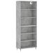 vidaXL Hoge kast, betonkleur, 69,5 x 32,5 x 180 cm, houtvezelplaat