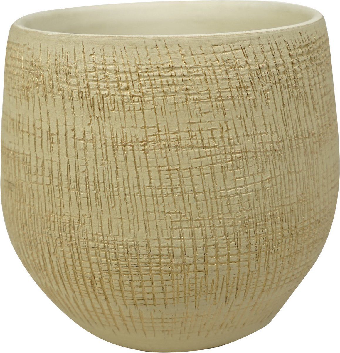 Steege Plantenpot/bloempot Modern design zand/beige Dia 22 cm
