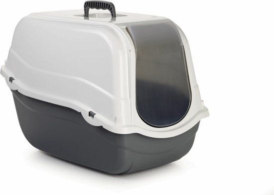 Beeztees Romeo Kattenbak - Grijs/Wit - 57x39x41 cm