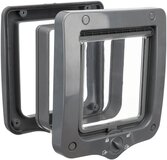 Trixie 4-weg Kattenluik - Grijs - 20x22 cm - Inclusief Tunnelstuk