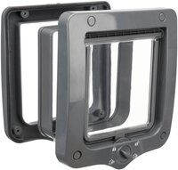 Trixie 4-weg Kattenluik - Grijs - 20x22 cm - Inclusief Tunnelstuk