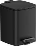 Songmics Pedaalemmer 6 liter Staal Zwart