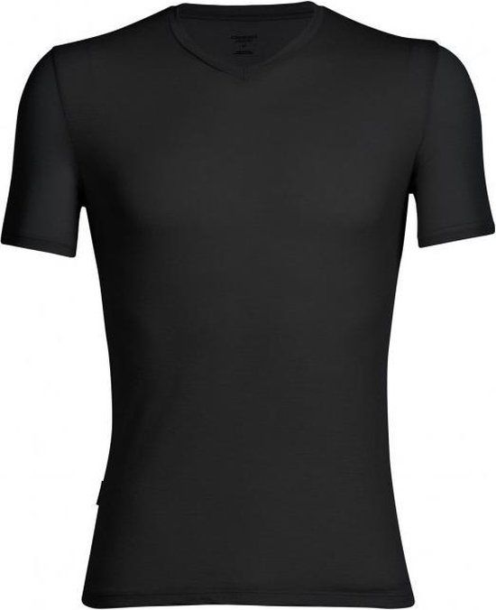 Icebreaker Anatomica V-hals T-shirt Heren - Zwart - Maat L
