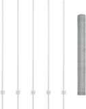 vidaXL Grillage hexagonal avec poteaux 10 x 1,5 m Acier galvanisé