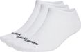 adidas Sportswear Chaussettes courtes fines Linear 3 paires - Unisexe - Blanc - 40-42