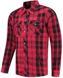 Rusty Stitches Neil V2 Motorfiets Shirt - Rood/zwart - Textiel - Maat 2XL