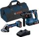 Bosch Set marteau perforateur et meuleuse d'angle, 18V, 4Ah, GBH 18V-22, GWS 18V-7, inclusief disque 125mm