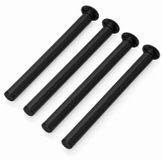 Pieds de table réglables de 70 à 110 cm, lot de 4, en métal, couleur noire