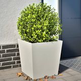 Maison Exclusive - Jardinière, 2 pièces, blanc, 50x50x50 cm, acier