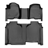 SMARTLINER Bescherming tegen alle weersomstandigheden, aangepaste pasvorm, 2 rijen vloermat, voeringset compatibel met 2019-2024 Chevrolet Silverado 1500/2020-2024 Silverado 2500 HD | 3500 HD Crew Cab