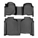 SMARTLINER Bescherming tegen alle weersomstandigheden, aangepaste pasvorm, 2 rijen vloermat, voeringset compatibel met 2019-2024 Chevrolet Silverado 1500/2020-2024 Silverado 2500 HD | 3500 HD Crew Cab